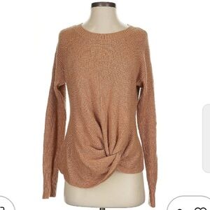OFFLINE Women's Peach Tone Sweater with Knot Detail.
